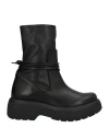 Divine Follie Woman Ankle Boots Black Size 11 Soft Leather In Black
