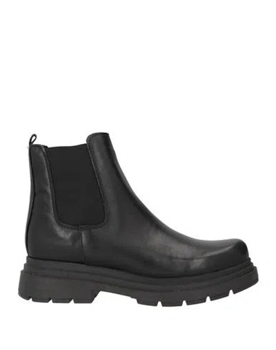 Divine Follie Woman Ankle Boots Black Size 11 Leather