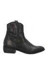 Divine Follie Woman Ankle Boots Black Size 11 Soft Leather In Black