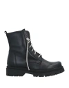 Divine Follie Woman Ankle Boots Black Size 11 Soft Leather In Black