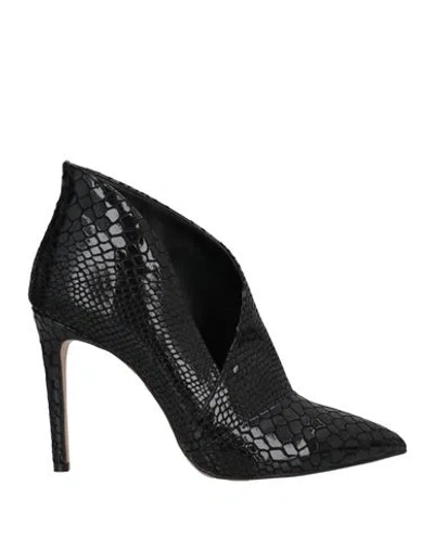 Divine Follie Woman Ankle Boots Black Size 11 Textile Fibers