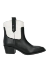 Divine Follie Woman Ankle Boots Black Size 8 Calfskin