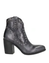 Divine Follie Woman Ankle Boots Black Size 8 Leather