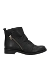 Divine Follie Woman Ankle Boots Black Size 11 Soft Leather In Black