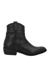 Divine Follie Woman Ankle Boots Black Size 11 Soft Leather In Black