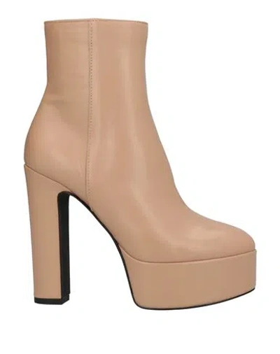 Divine Follie Woman Ankle Boots Blush Size 10 Soft Leather In Pink