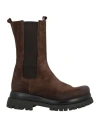 Divine Follie Woman Ankle Boots Dark Brown Size 8 Leather