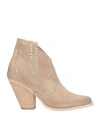 Divine Follie Woman Ankle Boots Grey Size 8 Leather In Grey