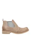 Divine Follie Woman Ankle Boots Light Brown Size 7 Soft Leather In Beige
