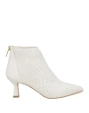 Divine Follie Woman Ankle Boots Off White Size 8 Leather In Off White