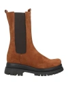 Divine Follie Woman Ankle Boots Tan Size 8 Leather