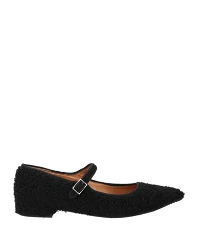 Divine Follie Woman Ballet Flats Black Size 6 Textile Fibers