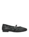 Divine Follie Woman Ballet Flats Black Size 8 Leather
