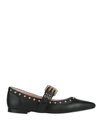 Divine Follie Woman Ballet Flats Black Size 8 Leather