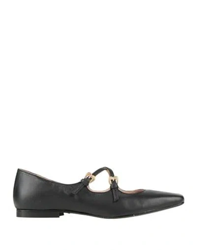 Divine Follie Woman Ballet Flats Black Size 8 Leather
