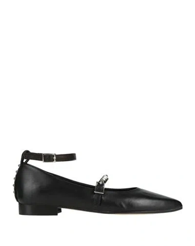 Divine Follie Woman Ballet Flats Black Size 8 Leather