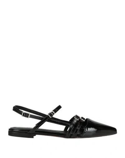 Divine Follie Woman Ballet Flats Black Size 8 Textile Fibers