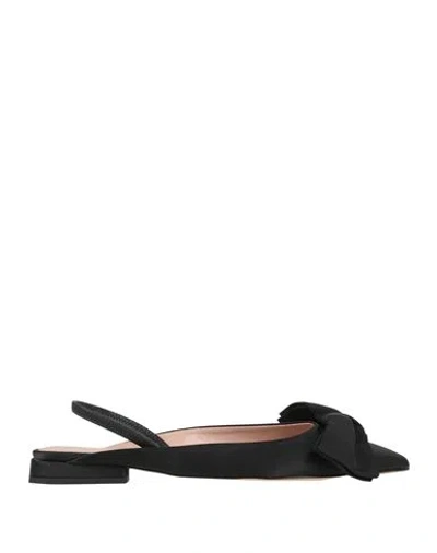 Divine Follie Woman Ballet Flats Black Size 8 Textile Fibers