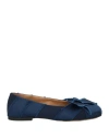 Divine Follie Woman Ballet Flats Blue Size 8 Textile Fibers In Blue
