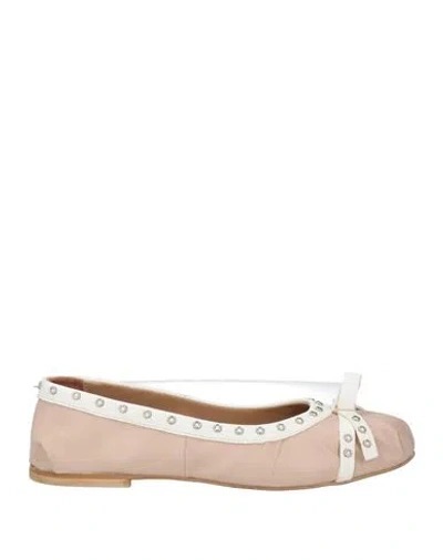 Divine Follie Woman Ballet Flats Blush Size 8 Leather In Pink