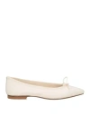 Divine Follie Woman Ballet Flats Cream Size 8 Leather In Neutral