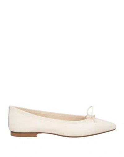 Divine Follie Woman Ballet Flats Cream Size 8 Leather In Neutral