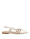 Divine Follie Woman Ballet Flats Ivory Size 8 Synthetisches Material In Neutral