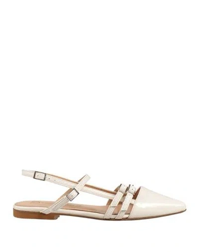 Divine Follie Woman Ballet Flats Ivory Size 8 Synthetisches Material In Neutral
