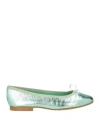 Divine Follie Woman Ballet Flats Light Green Size 8 Textile Fibers In Green