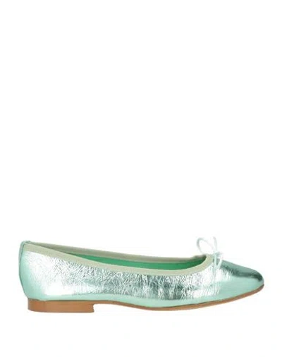 Divine Follie Woman Ballet Flats Light Green Size 8 Textile Fibers