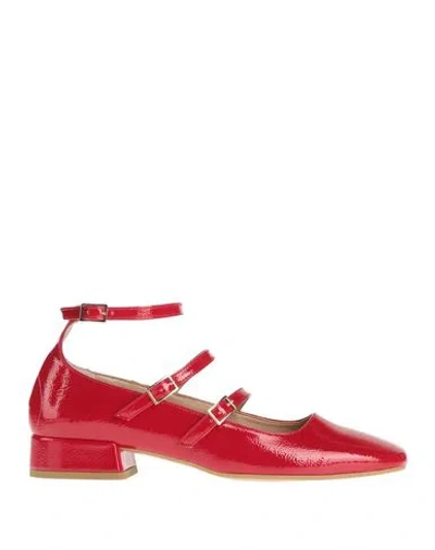 Divine Follie Woman Ballet Flats Red Size 11 Textile Fibers
