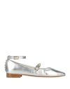 Divine Follie Woman Ballet Flats Silver Size 8 Leather In Silver