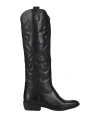 Divine Follie Woman Knee Boots Black Size 11 Soft Leather In Black