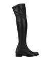 Divine Follie Woman Knee Boots Black Size 11 Soft Leather In Black