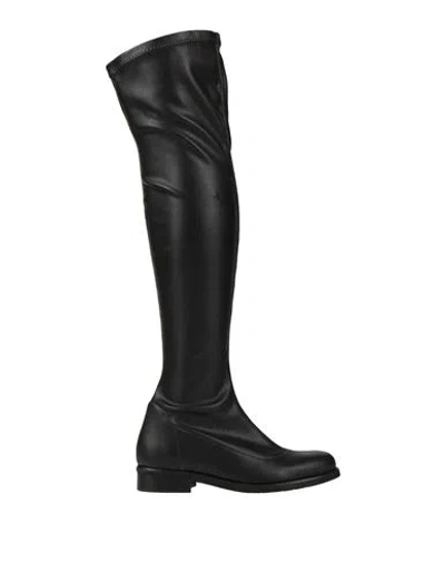 Divine Follie Woman Knee Boots Black Size 11 Soft Leather