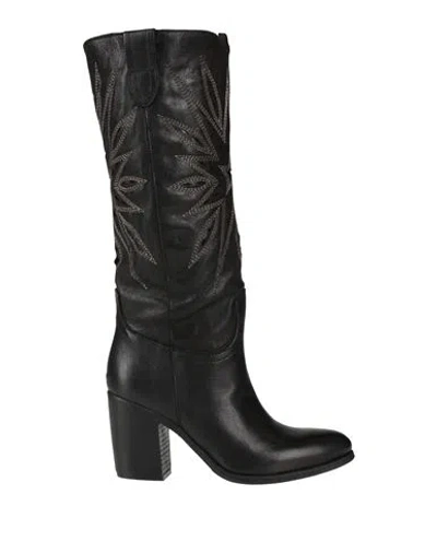 Divine Follie Woman Boot Black Size 8 Leather