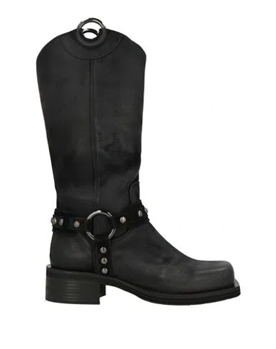 Divine Follie Woman Boot Black Size 8 Leather