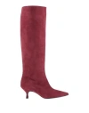 Divine Follie Woman Boot Burgundy Size 8 Textile Fibers