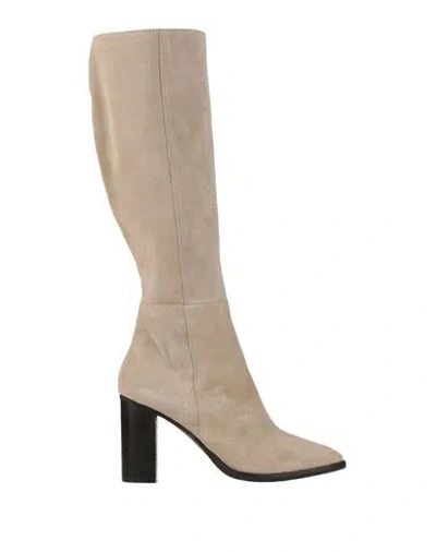Divine Follie Woman Boot Light Grey Size 8 Leather In Gray