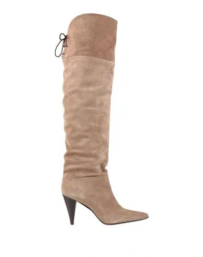 Divine Follie Woman Boot Sand Size 6 Leather