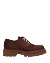 Divine Follie Woman Lace-up Shoes Dark Brown Size 11 Soft Leather