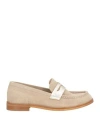 Divine Follie Woman Loafers Beige Size 8 Leather