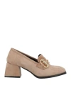 Divine Follie Woman Loafers Beige Size 11 Soft Leather In Beige