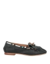 Divine Follie Woman Loafers Black Size 8 Leather In Black