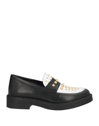 Divine Follie Woman Loafers Black Size 8 Leather