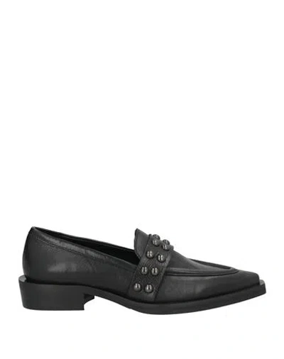 Divine Follie Woman Loafers Black Size 8 Leather