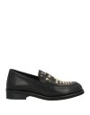 Divine Follie Woman Loafers Black Size 8 Leather
