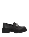 Divine Follie Woman Loafers Black Size 11 Soft Leather In Black