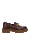 Divine Follie Woman Loafers Brown Size 10 Soft Leather