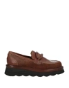 Divine Follie Woman Loafers Brown Size 10 Soft Leather In Brown